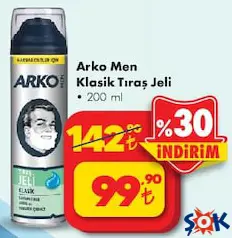 ARKO MEN KLASİK TIRAŞ JELİ 200 ML